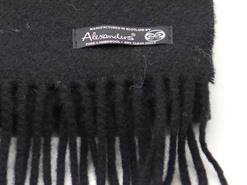 Cosy Blanket Scarf - Black with Silver Stripe