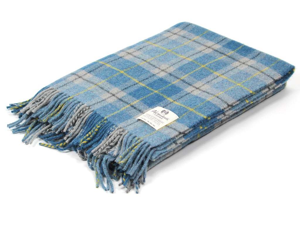 Traditional Weight Lambswool Blanket - City Plaid