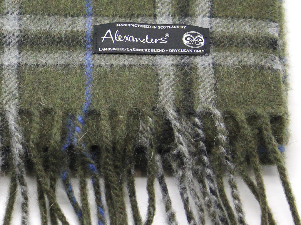 Lambswool/Cashmere Blend Scarf - Forester Plaid