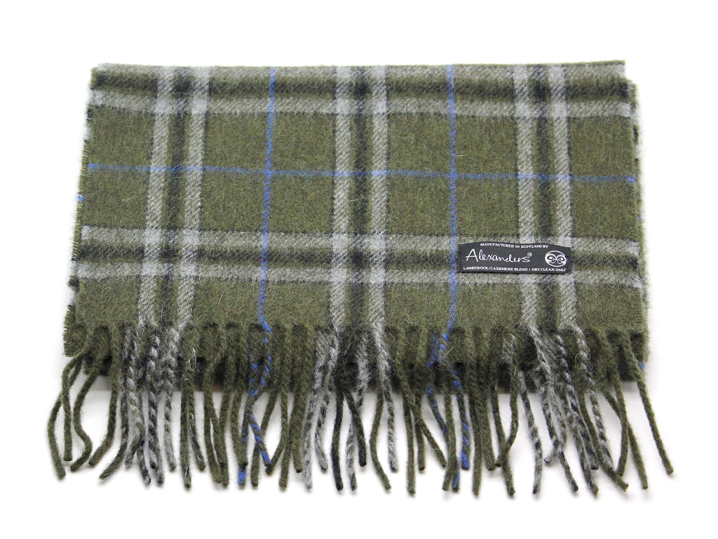 Lambswool/Cashmere Blend Scarf - Forester Plaid