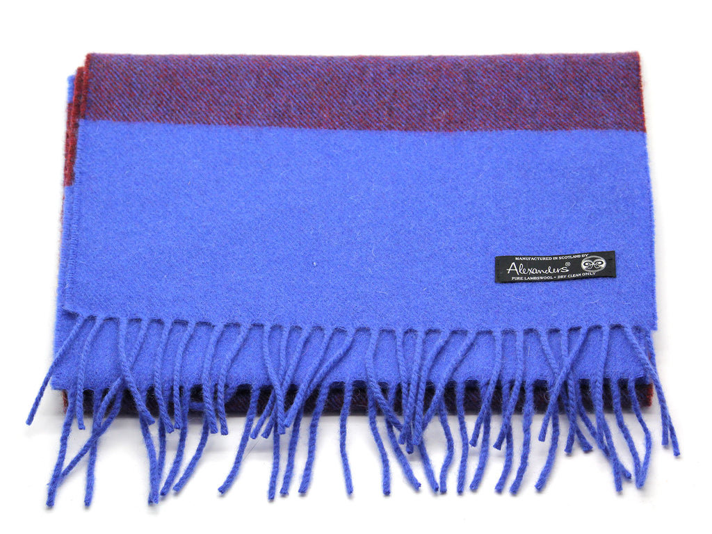 Blue/Purple Striped Lambswool Scarf