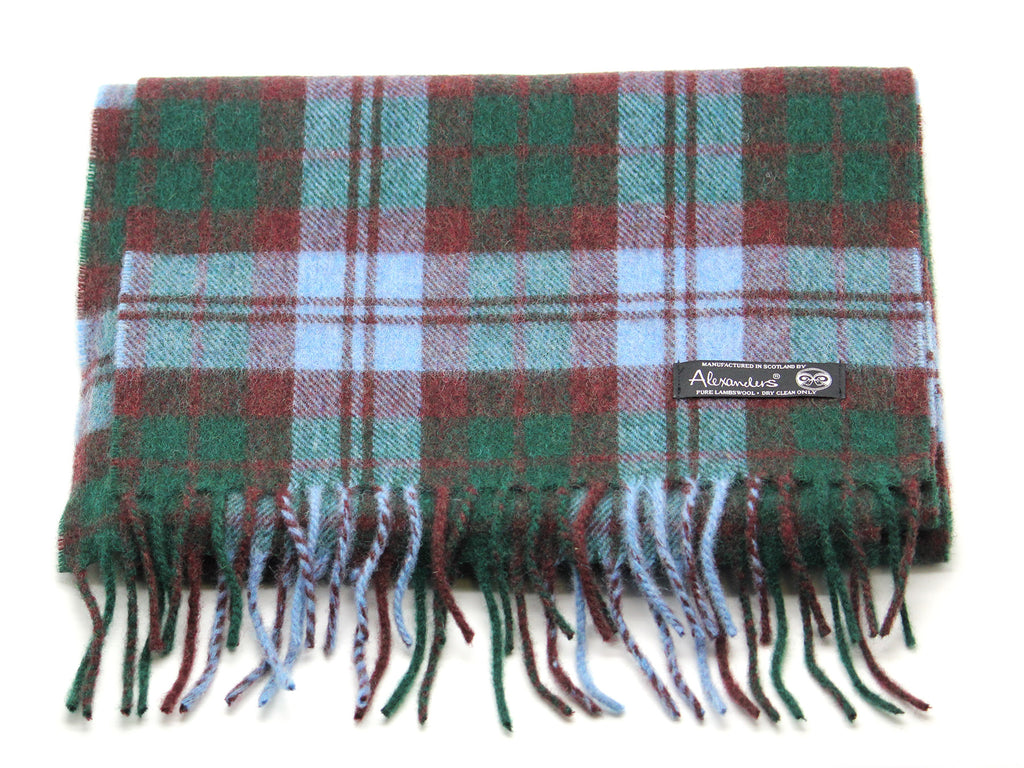 Antique Black Watch Tartan Lambswool Scarf